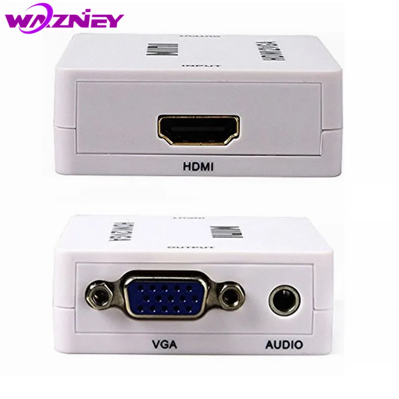 Mini VGA to HDMI Converter Box 1080P VGA2HDMI HDMI2VGA