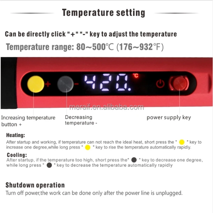 Wholesale CXG E60w/90w/110w LCD Temperature Digital LED Adjustable Electric Soldering Iron with EU USA UK plug