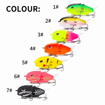 Cheery New Plastic Lure Bait Multi-Section Colorful Double Hook Small Swim Bait Mm60 Fishing Bass Lure – Hooks – view 3