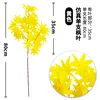 3-pronged single maple leaf, yellow