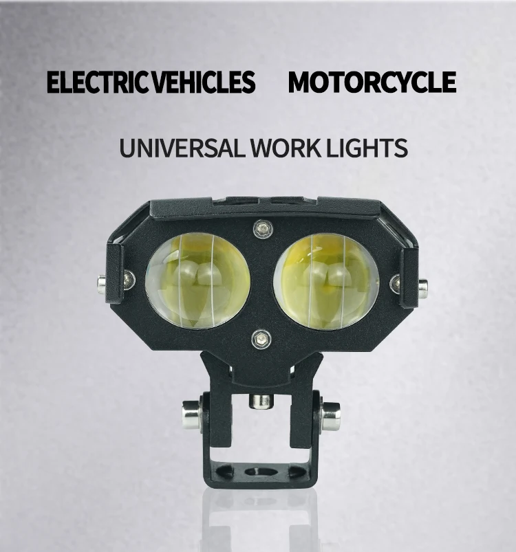 Motorcycle Lighting System White Yellow Led Motorcycle Fog Light, Led Auxiliary Spot Head Light Headlight