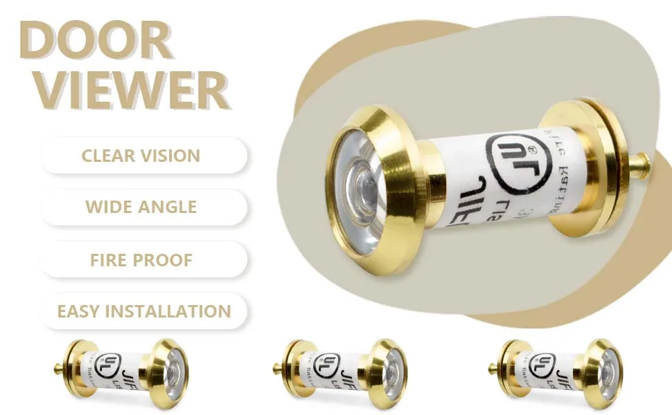 Baolai Gold Door Viewer Door Peephole Ul Listed Fire Proof 200 Degree