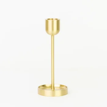 CNC Custom Machining Timeless Elegance Brass Candle Sticks for for Glam Dinner Party