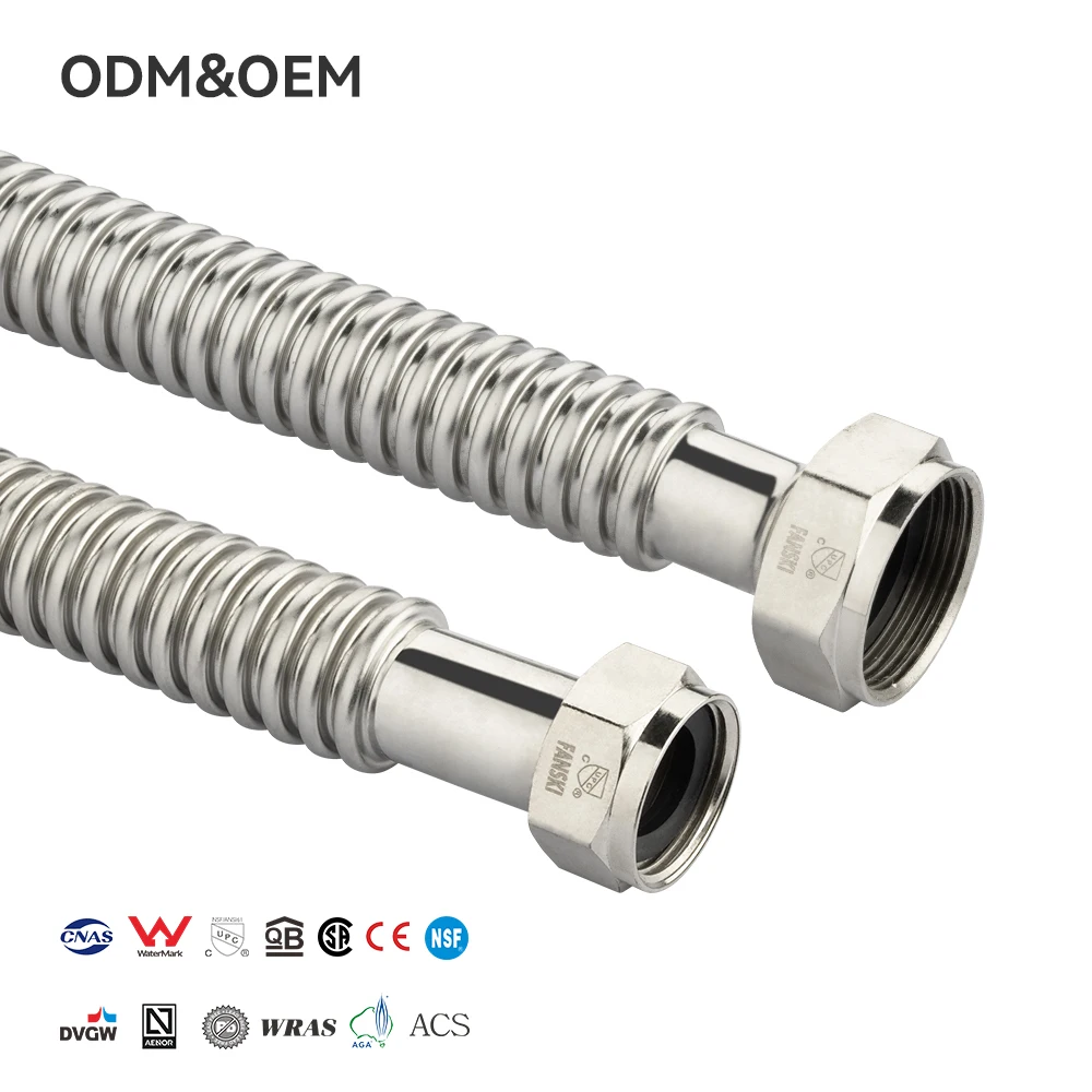 PPW Manufactory Supply 304 Stainless Steel Corrugated Hose Flexible Metal Pipe for Gas Water High Temperature Resistance Durable