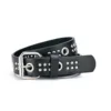 Single punch + 2 rows of rivets (3.0cm wide) -Black