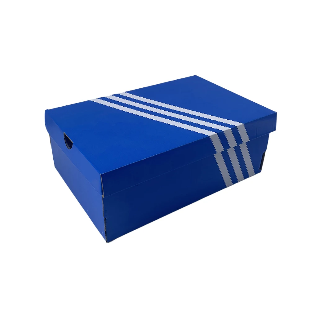 CHING TA Custom Blue Corrugated Cardboard Shoe Box with New Flip Design  Personalized Logo Printed for Underwear and Socks