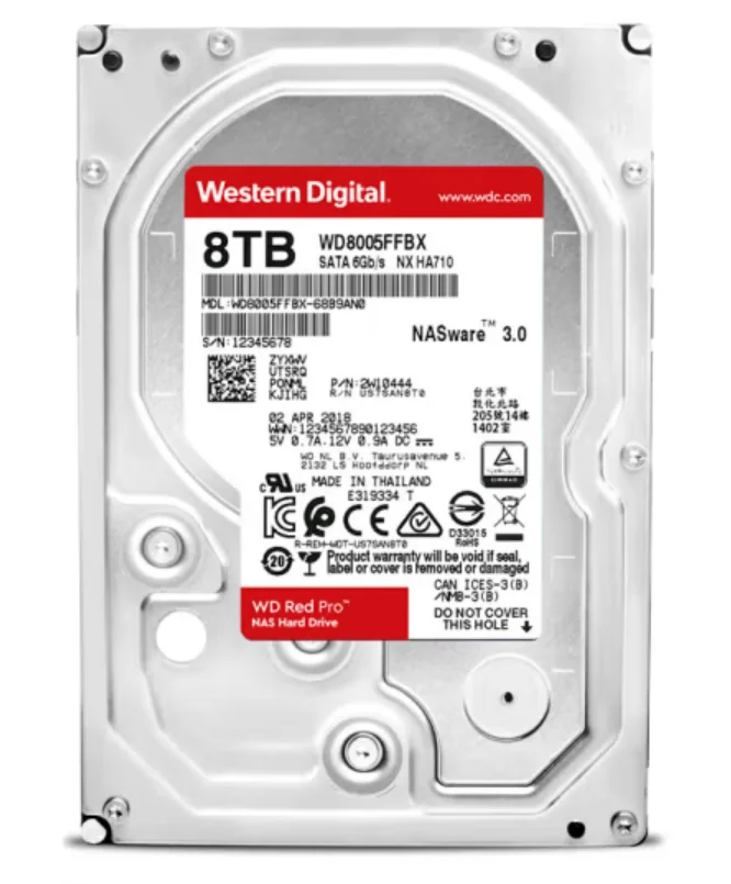 WD 8TB Red Pro NAS Hard Disk Drive - 7200 RPM, 256MB Cache
