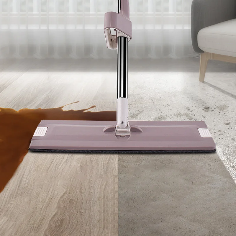 Новинка, оптовая продажа, плоская Швабра из сверхтонкого волокна для ручной уборки, Влажная и сухая Швабра двойного назначения, для ленивых, не требующая мытья