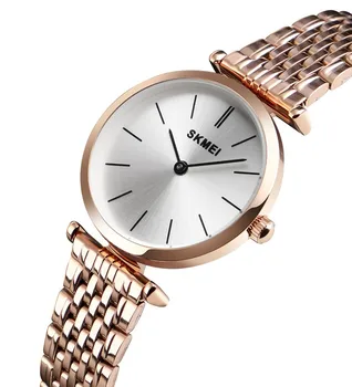 Skmei 1458 best selling watch beautiful ladies quartz concept watch 3atm water resistant stainless steel back