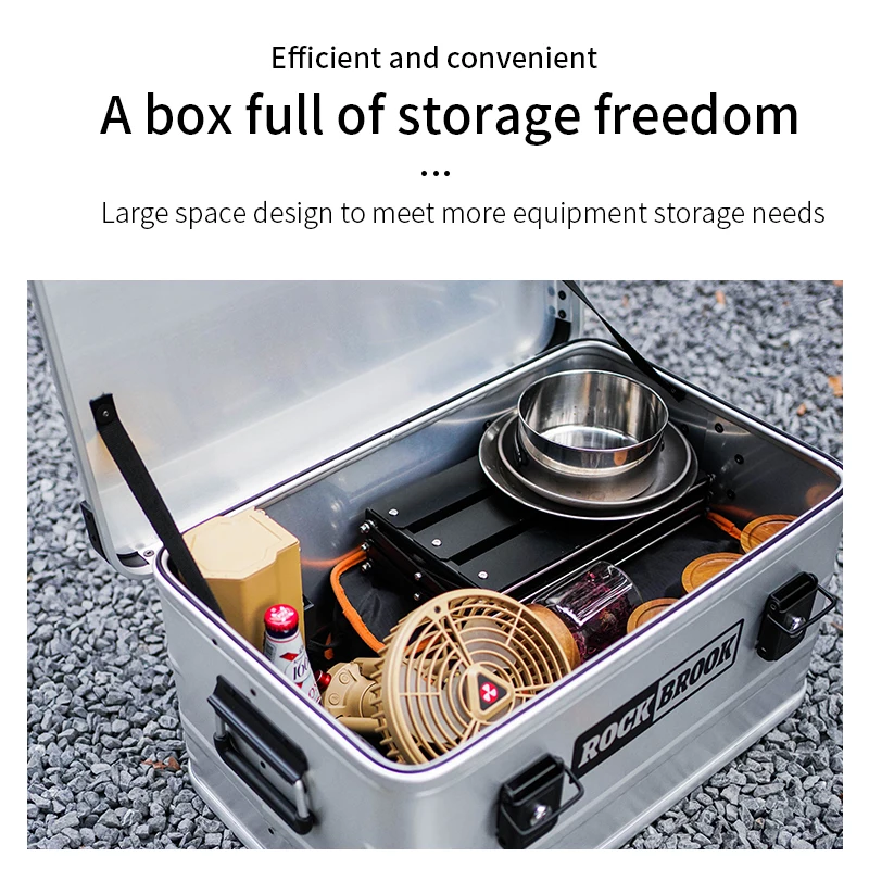 N13 50L Weatherproof Portable Aluminium Motorcycle Storage Box for