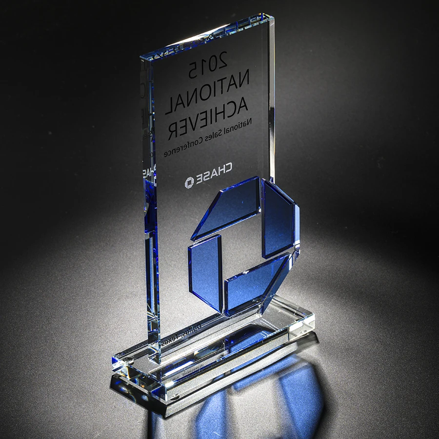 Glass Crystal Award trophy  Company Anniversary Celebration, Employee Commendation  Engraved Name Fashion Painted Souvenir factory