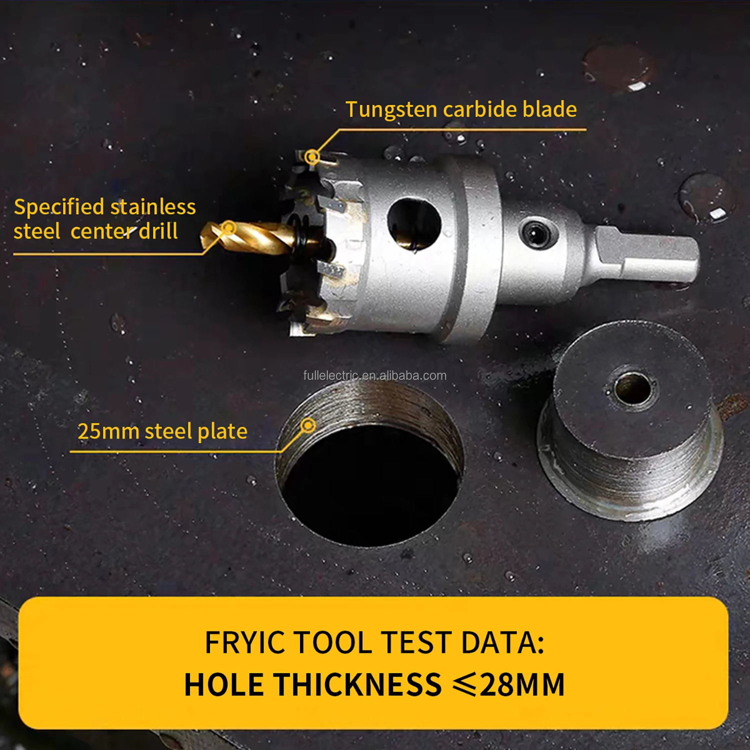 Plaquette 25mm Metal Hole Saw Tok Carbide Tip TCT Foret Acier inoxydable 
