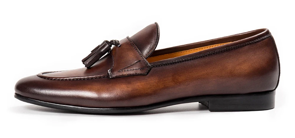 Luxury Comfortable Handmade Durable Slip-on Genuine Leather Loafer ...
