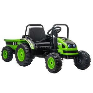Kids Ride on Tractor Battery Operated Electric Toy Truck for Kids 3-8 Years Old With Trailer Carros Electrico Kids Electric