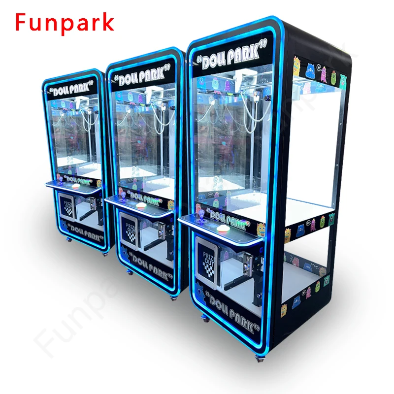 FunparkHot Selling Factory Direct Supply Crane Machine Coin Operated Plush Doll Playground Game Center Crane Claw Machine Sale supplier
