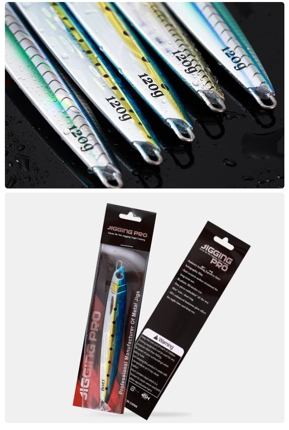 Jiggingpro Slow Pitch Jig 100g 150g 200g Metal Lead Fish Asymmetric ...