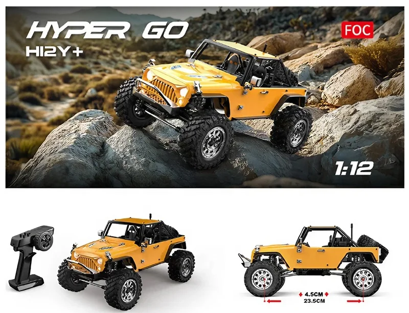 MJX H12Y H12Y+ 4WD RCクローラー 1:12スケール 4X4 電動オフロード