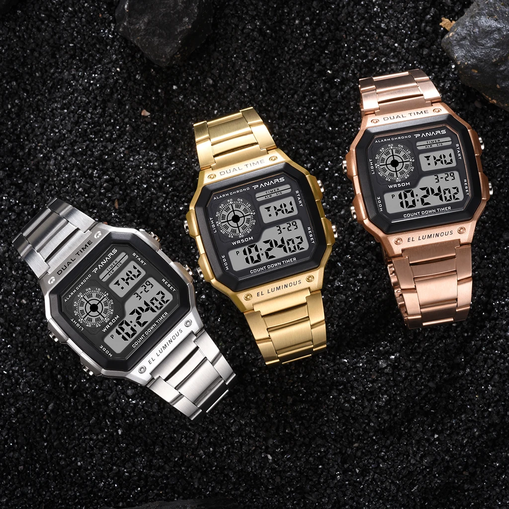 panars chronograph countdown digital watches men| Alibaba.com