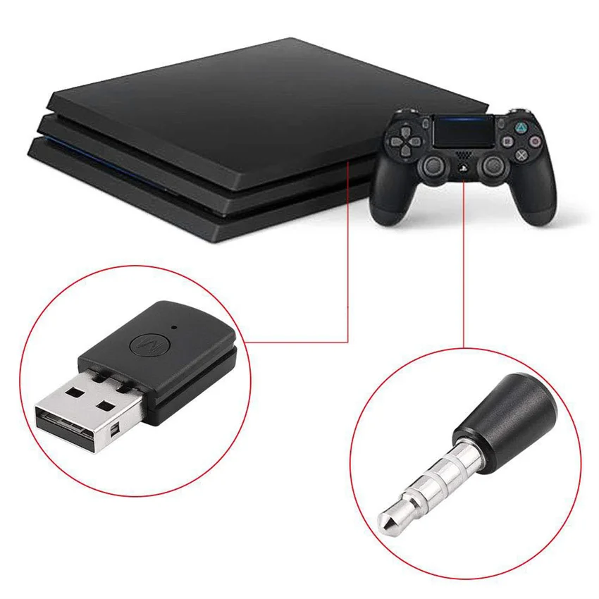 Mini USB Wireless Bluetooth Audio Transmitter Adapter for PS4 PS5 Handsfree Game Console Controller Audio Adapter