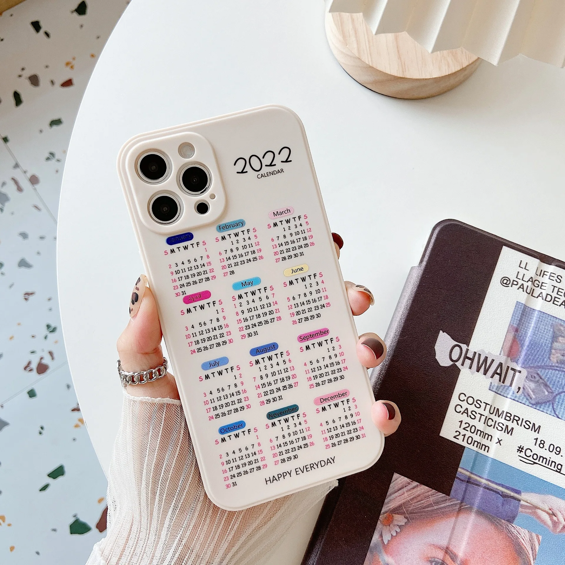 Creative 2022 Calendar Design Soft Silicone Shockproof Phone Case for iPhone 13 13 Pro Max