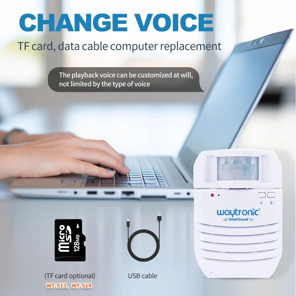 Innovative Dog Barking Alarm Motion Detector Wireless PIR Motion Sensor Detector with Voice Chime Doorbell