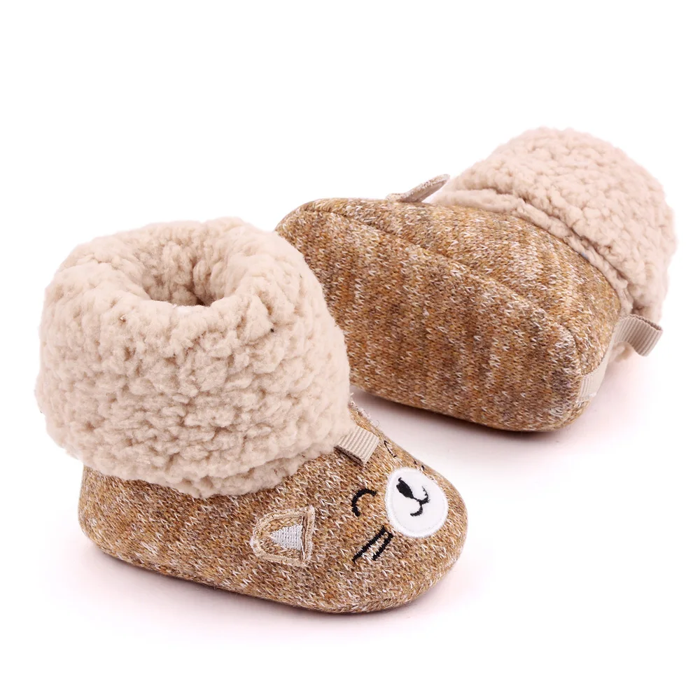 New Baby Cute Warm Cotton Boots Baby Boots Indoor Cartoon Soft Soled Toddler Shoes manufacture