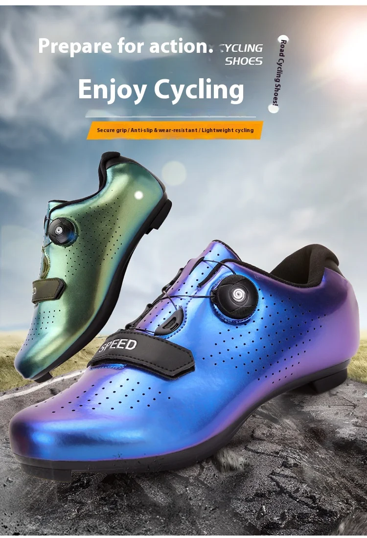 Unisex Road Mountain Cycling Shoes Locks No Locks Options Dynamic Design All Outdoor Mesh Sports Shoes for Winter Summer