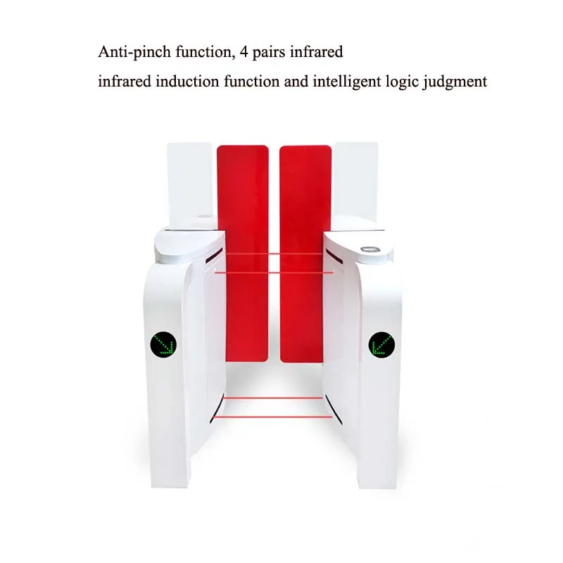 Face Recognition Reader Entrance Control Sliding Barrier Automated Entrance Gym Membership Turnstile