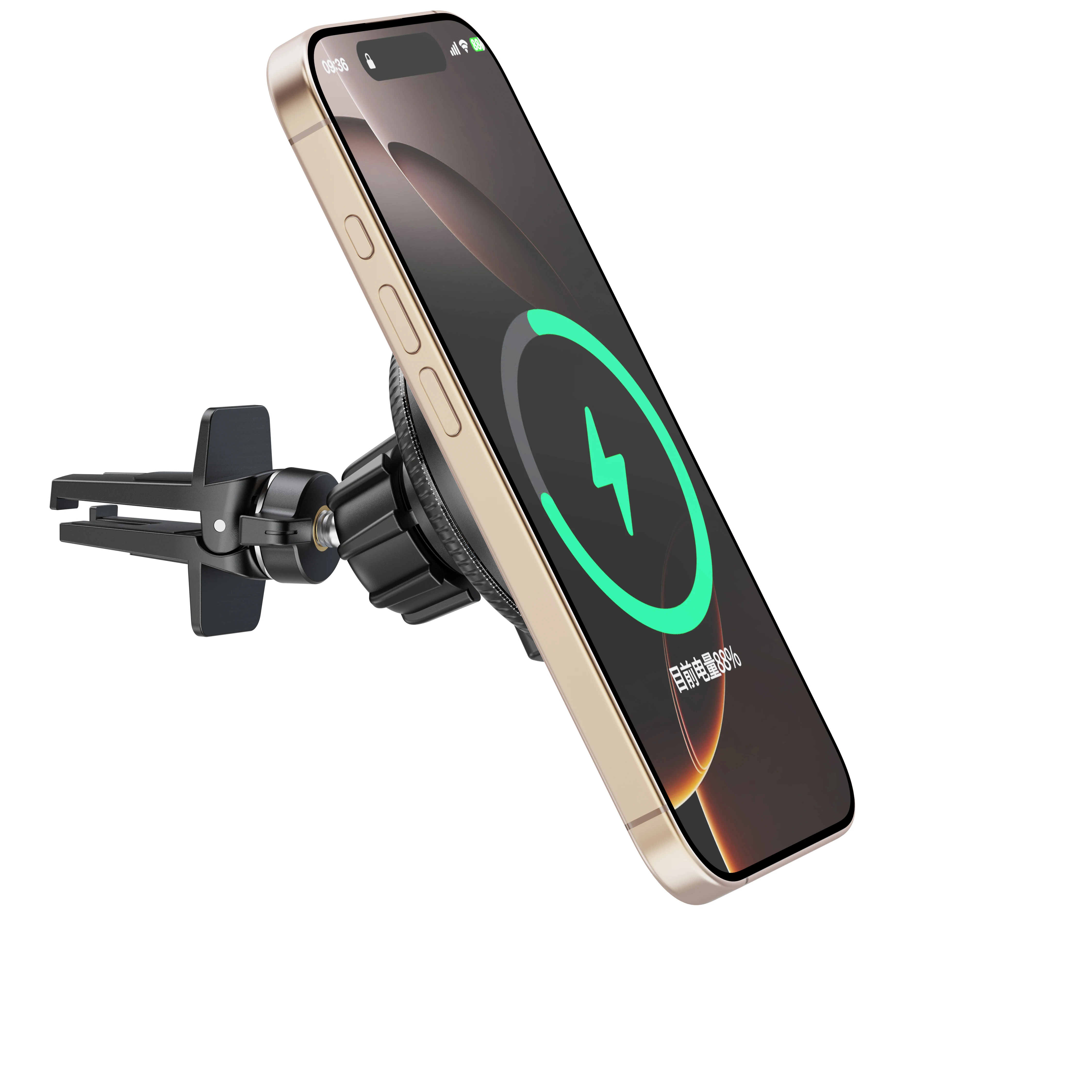 YONGTU 10W Fast Wireless Charging Stand Electric Magnetic Stand Car Charger