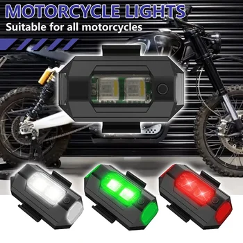 Lumière Stroboscopique LED Rechargeable Avec Télécommande - Feu Anti-Collision Moto Drone Voiture 8 Couleurs