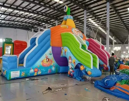 11.5x10x6m Submarine Use Together with Two Inflatable Pool Inflatable Water Slide Match with Inflatable Floating Toys
