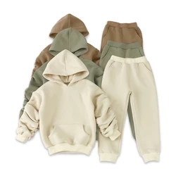 Fleece Baby Boy Clothing Sports Long Sleeve Kids Hoodie Outfit Tracksuit Set