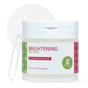 Gentle Brightening Hydrating Exfoliating Pads with Vitamin C and Guava Extract All Skin Types Face Treatment