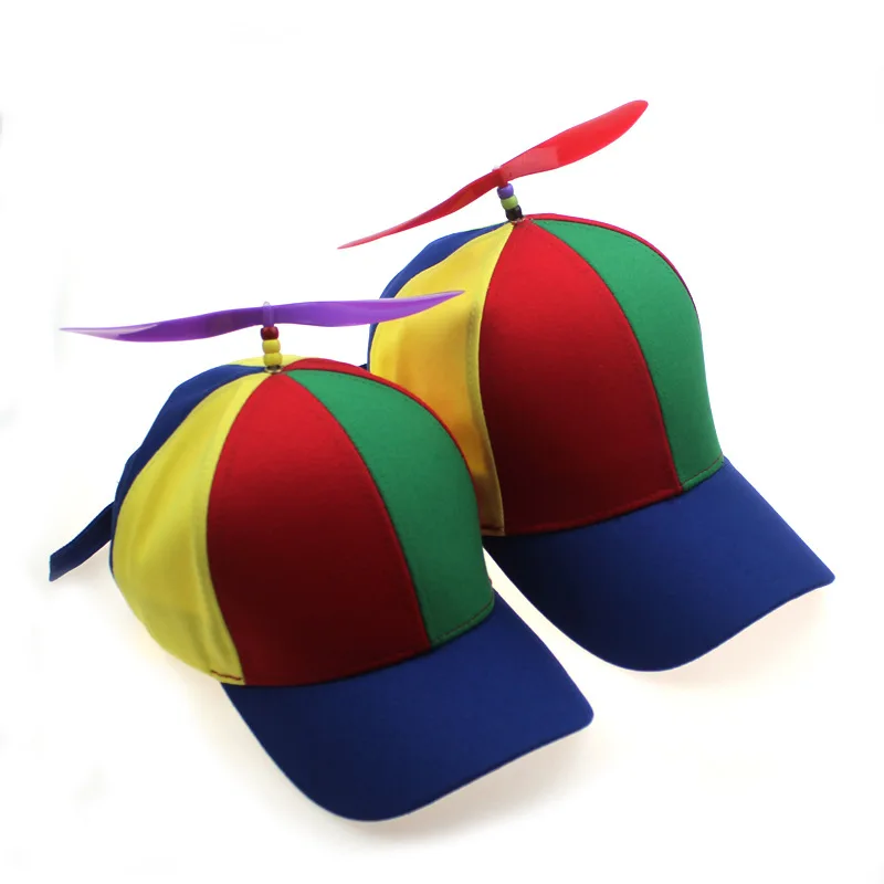 Buy Syhood Propeller Hat Helicopter Clown Hat Rainbow Beanie Hat