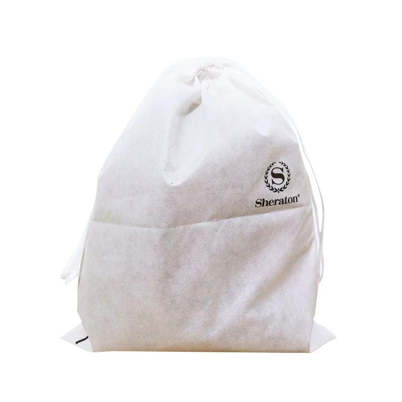 Drawstring Hotel Laundry Bags - Biodegradable