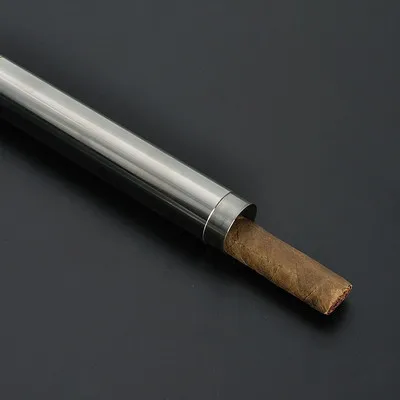 
P749 Позолоченные трубки из нержавеющей стали с одной сигарой для увлажнения сигар 