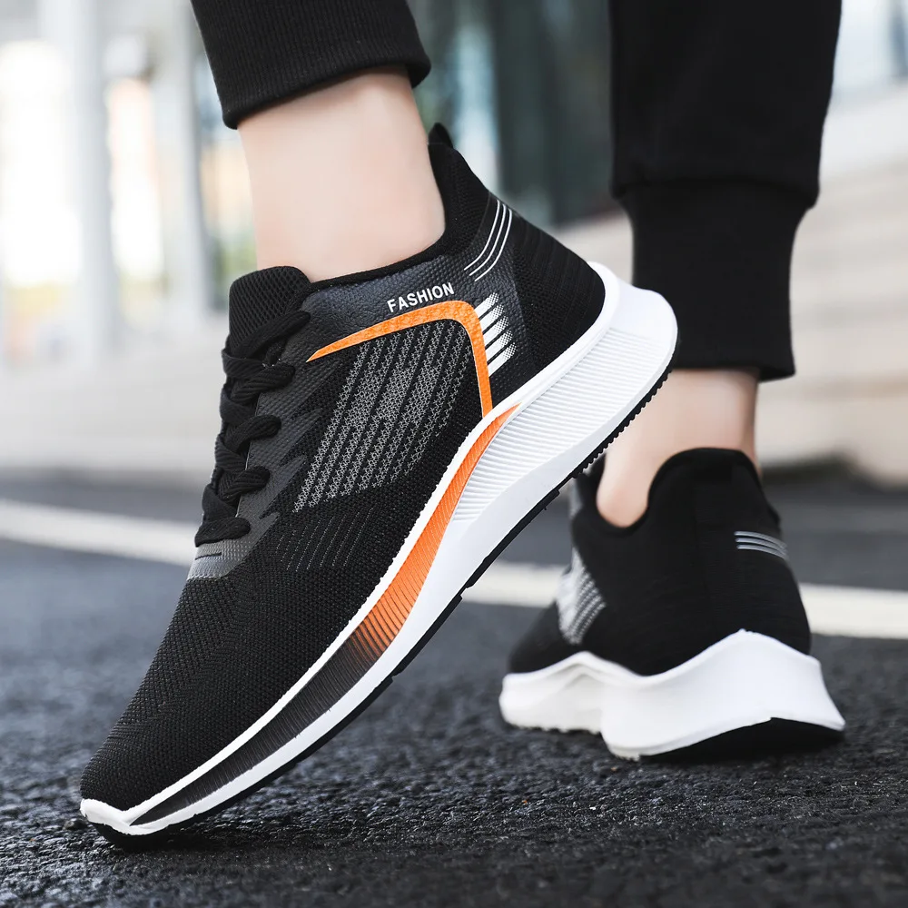 Men'S New Fashion Sneaker Summer Wholesale New Mesh Lace Fashion Breathable Lightweight Running Boy Sports Running Shoes For Men