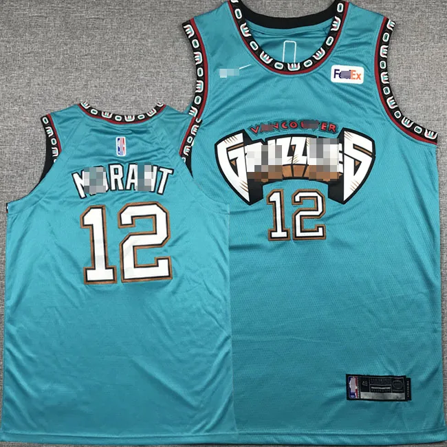 Retro Ja Morant #12 Memphis Grizzlies basketball jersey Stitched Green 