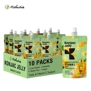Healthy Konnyaku Jelly Mango Fruit Flavor Vitamin C Sugar Free Vegan Ketogenic Instant Foods Jelly