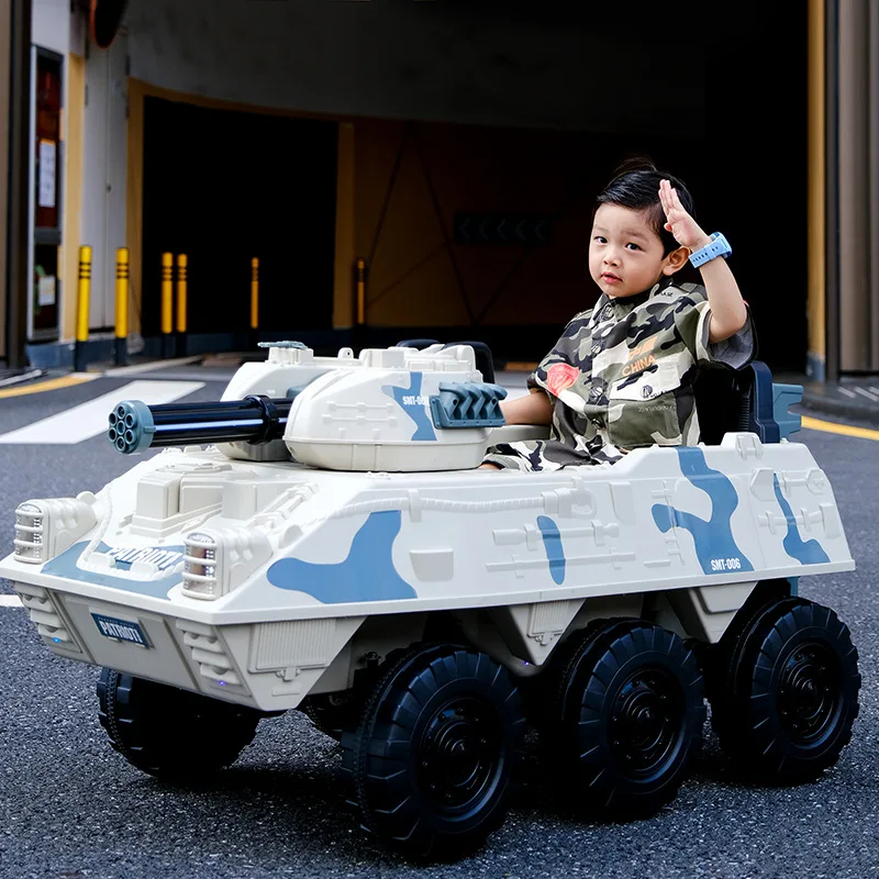 Source Children's electric four-wheel off-road vehicle tank armor