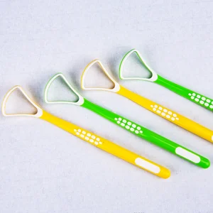 Daily Care Durable Twin Pack Tongue Cleaner Soft TPE Material Personal Use Plastic Tongue Scraper Fresh Breath