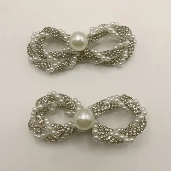 Pearl diamond chain bow shoe accessories