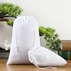 Sac en velours blanc à cordon