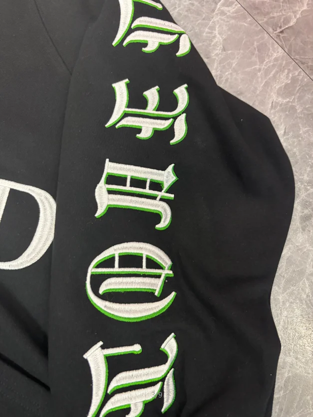 Custom Winter Heavyweight Applique Patch Vintage Stone Washed Distressed Tech Fleece 3D Embroidery Rhinestone Eco-Friendly manufacture