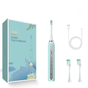 Portable Travel Smart Children's Sonic Electric Toothbrush 2-Minute Timer USB Rechargeable 1500mAh Battery IPX7 Waterproof 4