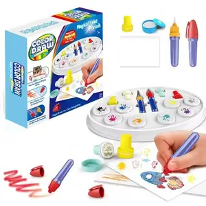 ITTL Kids Magical Painting Kits Magic Light Brush Mess Free Painting Station Coloring Doodle Drawing Educational Toys for Kids