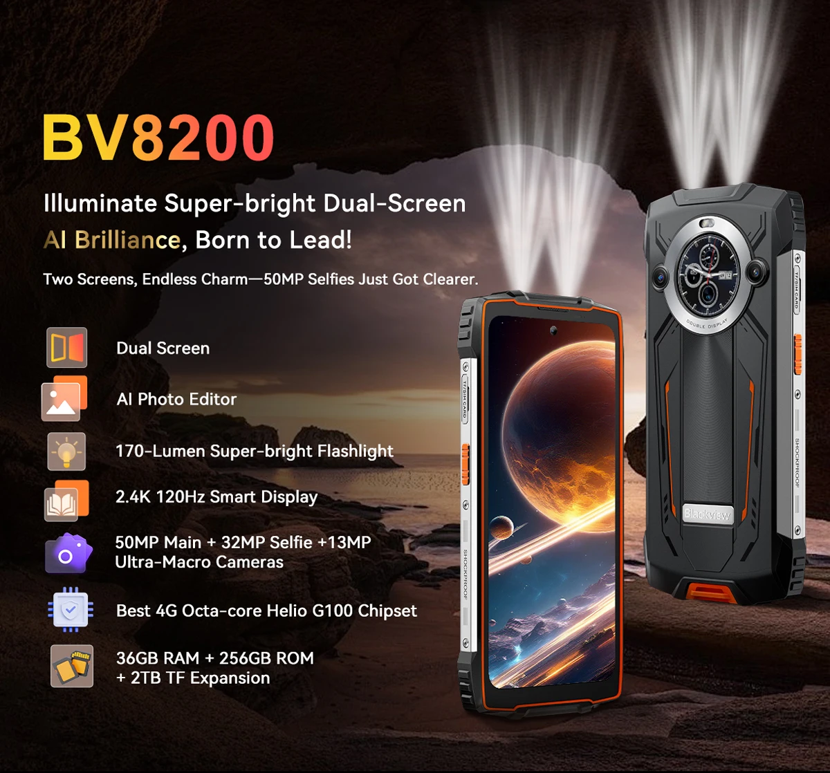 Blackview BV8200 - Rugged Smartphone with 12+256GB Storage