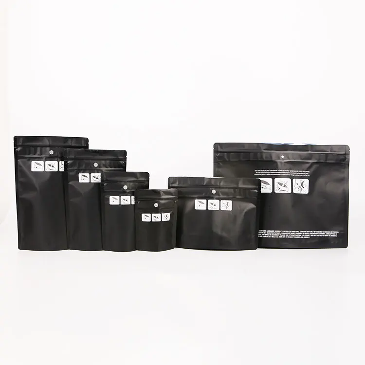 Custom Printed Stand up Child Resistant Packaging Pinch and Slide Mylar Smell Proof Bags