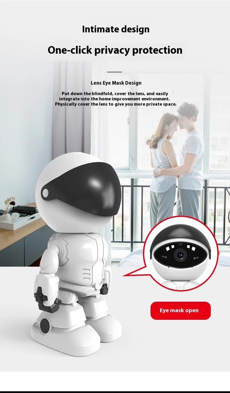 Cloudbirds V360pro Cute Robot Outdoor Camera 8MP Wifi Monitor with AI 4G PTZ Alarm NVR TF Card Icam365 App for Baby Monitoring
