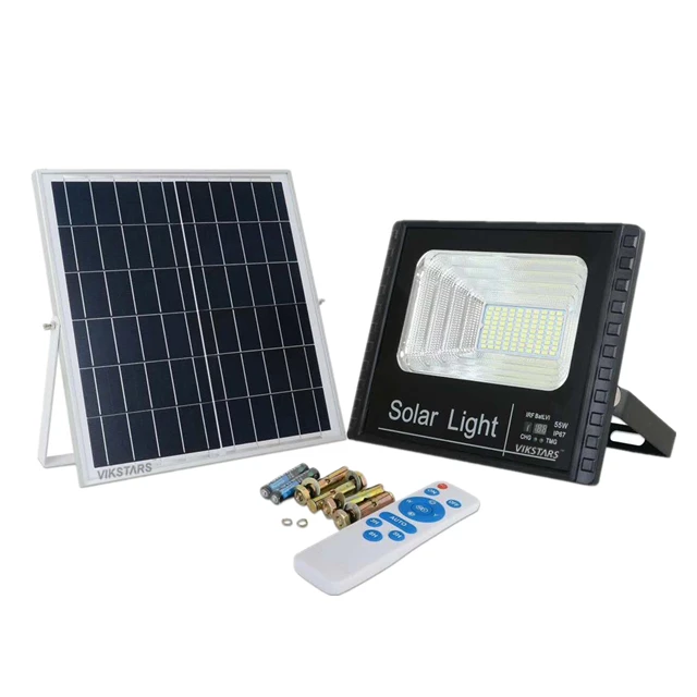 Wholesale price led flood light solar panel long-distanceg digital display spotlight movable and portable led flood lamp solar